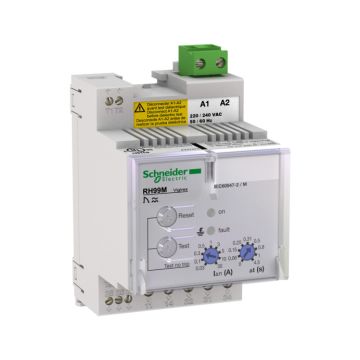 Residual current monitoring relay, vigirex rh99m, 30ma to 30a, 12 to 24vac 50/60hz, 12 to 48vdc, automatic reset