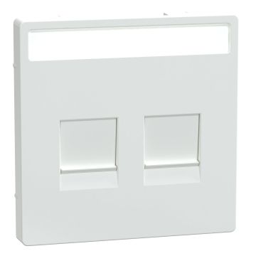 D-life tapa para toma doble rj45  keystone color blanco artico
