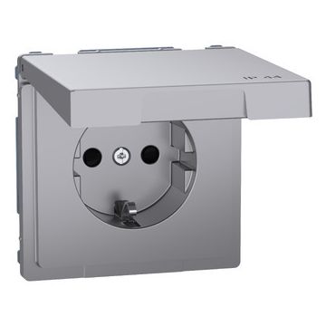 Schuko completo ip44 d-life aluminio