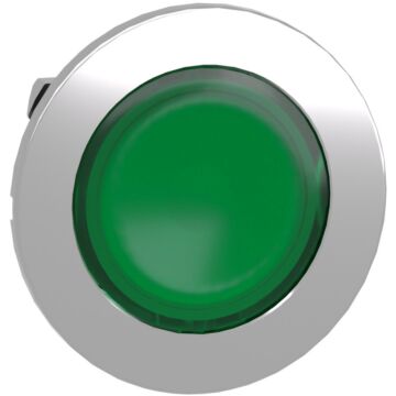 Cabeza pulsador flush luminoso verde led