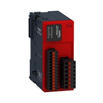 Modicon tm3 - módulo de seguridad 2 funciones, cat 3 pl d/sil cl2 (resorte) 24 vcc