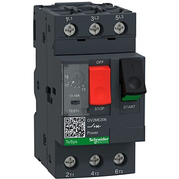 Tesys gv2 - disyuntor magnetotérmico - 13...18 a - terminales cerrados