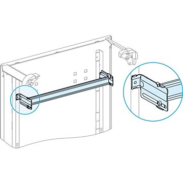 Carril modular, prismaset g, regulable en profundidad para cofrets y/o armarios con 600mm (an.)