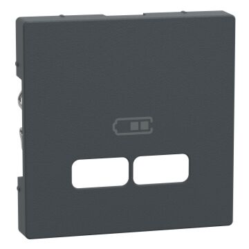 Carátula, system m, para cargador usb, antracita