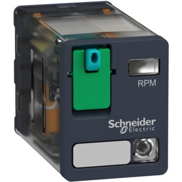 Relé de potencia enchufable - zelio rpm - 2 ca - 12 v cc - led