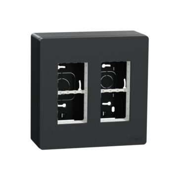 New unica system +, puesto de trabajo 2 columnas superficie antracita