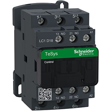 Contactor tesys d - 3p(3 na) - ac-3 - <= 440 v 18 a - 400 v ca bobina