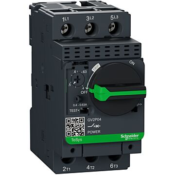 Disjuntor-motor magnetotérmico gv2p - 0,40/0,63a 50ka
