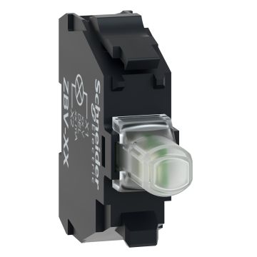 Bloque luminoso, harmony xb5, harmony xb4, blanco, para cabeza de 22mm, led universal, terminales de tornillo, 12v ac/dc