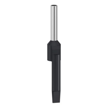Puntera hueca de crimpado con marcador, tamanho médio, 1,5 mm² - negro