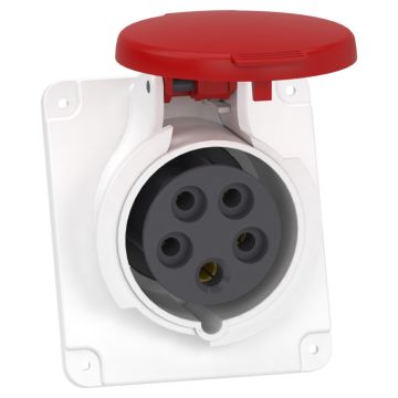Toma empotrar inclinada; pk pratika tornillo; 3p+n+t; 16 a; ip44; 380 - 415 v