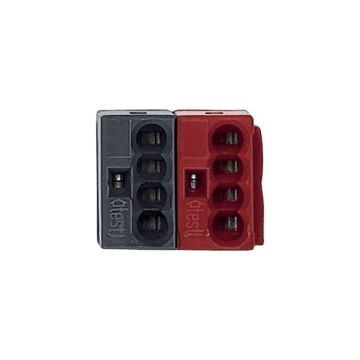 Knx - caja de 50 bornes rojo / gris