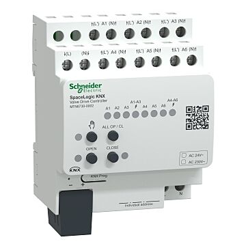 Knx - actuador spacelogic calefacción con control termostático  de 6 salidas