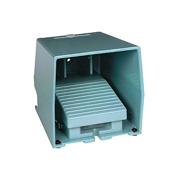 Preventa xpe - interruptor de pedal único xpe-m – con tapa – metálico - azul - 1nc+1no