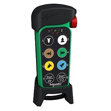 Mando a distancia exlhoist compact, 6 pulsadores de movimiento, 2 pulsadores auxiliares, led