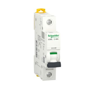 Magnetotérmico, acti9 ic60l, 1p, 40 a, c curva, 15000 a (iec 60898-1), 20 ka (iec 60947-2)