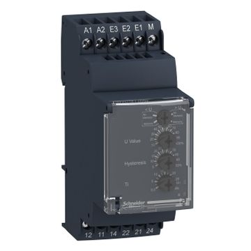 Relé de control de tensión multifunción rm35-u - rango de 1 a 100 v