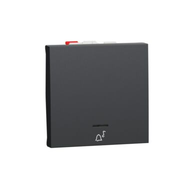 New unica pulsador 2 mod timbre led localiz antrac