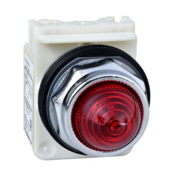 Sinalizador ø 30 - vermelho - alta  luminiso  led ba 9s - 48v ca/cc - ip66