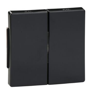 Tecla doble protección frontal mecanismo aquadesign antracita