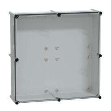 Pls box, polyester rear, transparent pc cover ip65 54x54x18cm ((*))