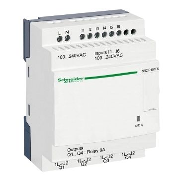 Relé programable compacto zelio logic - 10 e s - 100..240 v ca - sin reloj - sin pantalla
