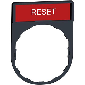 Porta etiqueta c etiqueta  reset red