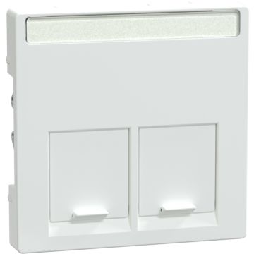 Elegance tapa para conector rj45 doble color blanco activo