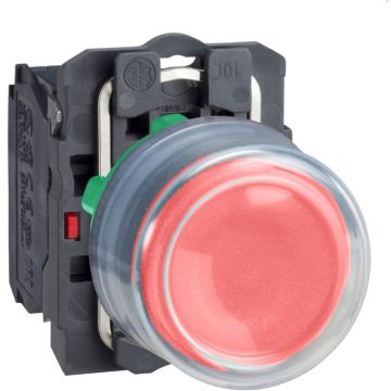 Pulsador  capuchon goma 1nc rojo