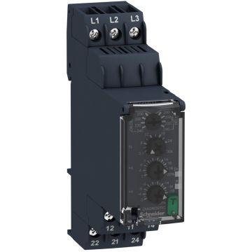 Zelio control - relé de control de voltaje trifásico 200... 240vac, 2 c/o