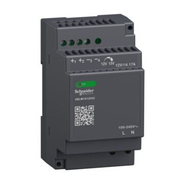 Fuente de alimentación regulada, 100-240v ac, 12v 4.2 a, monofásica, modular