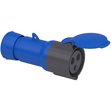 Pratika wander socket - straight - 32 a - 2p + e - 200...250 v ac - ip44