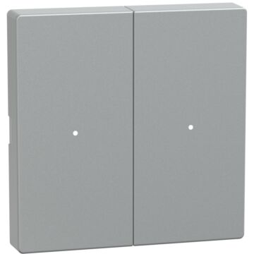 Tecla pulsacion doble elegance aluminio
