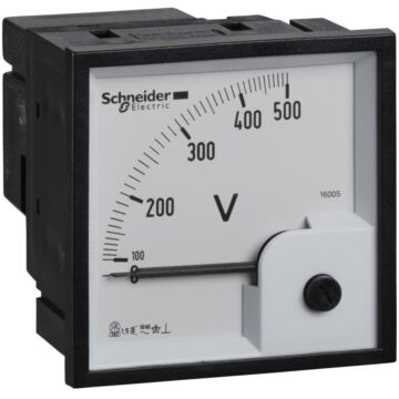 Voltímetro analógico vlt - 72 x 72 mm - 0...500 v