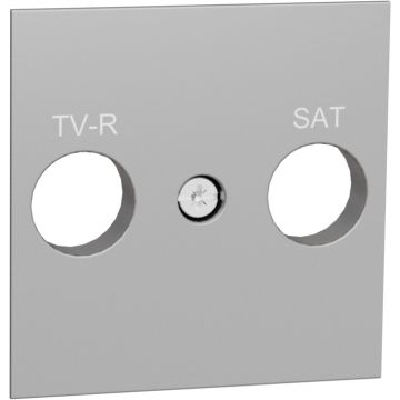 New unica caratula toma r-tv/sat aluminio