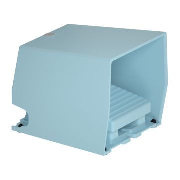 Preventa xpe - interruptor de pedal único xpe-m – con tapa – metálico - azul - 1nc+1no