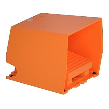 Interruptor de pedal único xpe-r – con tapa – metálico – naranja - 1nc+1no