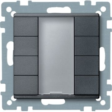 Knx - pulsador de 4 elementos plus antracita - elegance