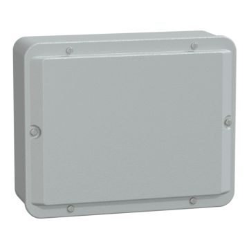 Caja industrial metálica - tapa baja- alt256xanch206xprof93 - ip55 - gris ral 7035