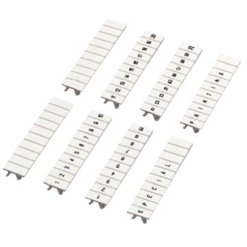 Clip in marking strip, 5mm, 10 characters 51 to 60, printed horizonta