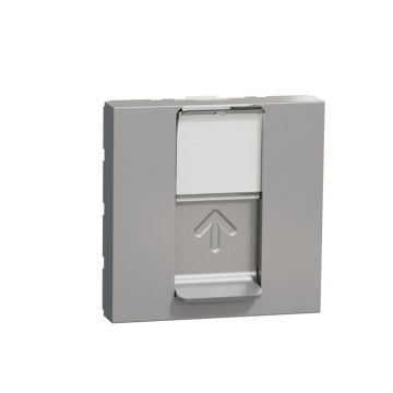 New unica toma rj45 cat.5e utp 2 mod. aluminio