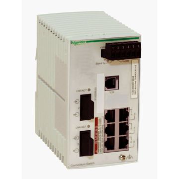 Connexium basic managed switch - 6 puertos para cobre + 2 puertos para fibra óptica multimodo