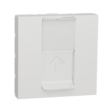 New unica caratula rj45 2 mod. keystone blanco polar
