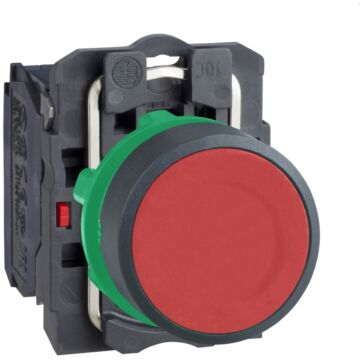 Pulsador rasante nc rojo