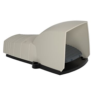 Interruptor de pedal único xpe-g – con tapa – plástico - gris - 1nc+1no