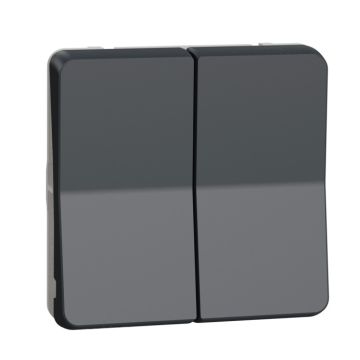 Mureva styl pulsador de persianas estanco para instalación en superficie gris