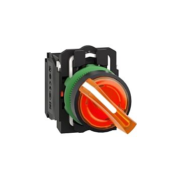 Selector luminoso led 24v  na+nc amarillo