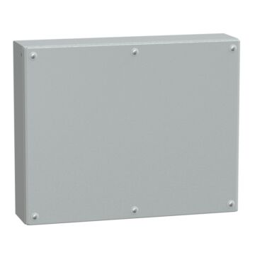 Metal industrial box plain door h400xw500xd120 ip66 ik10 ral 7035