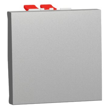 New unica, cruzamiento, 10ax, 2 módulos,  conexión rápida, ip4x, aluminio