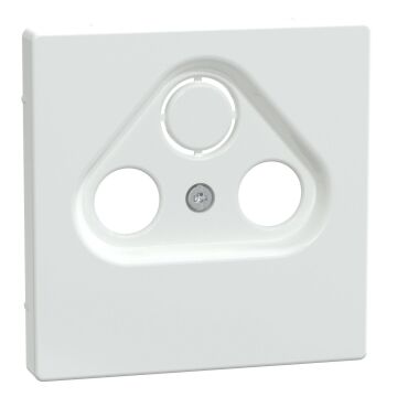 Carátula, system m, for tv/sat socket, 2/3 holes, blanco artico